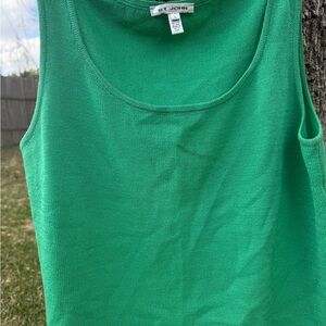 3 set St. John Bright Green, pink and Beige Scoop Neck Tank